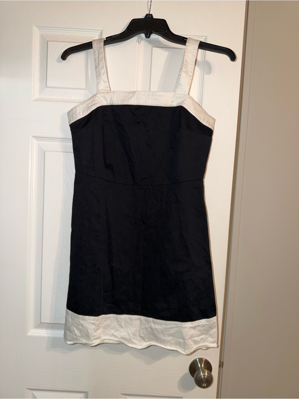 LOFT Black White Colorblock Shift Mini Dress Size S Y2K Aesthetic